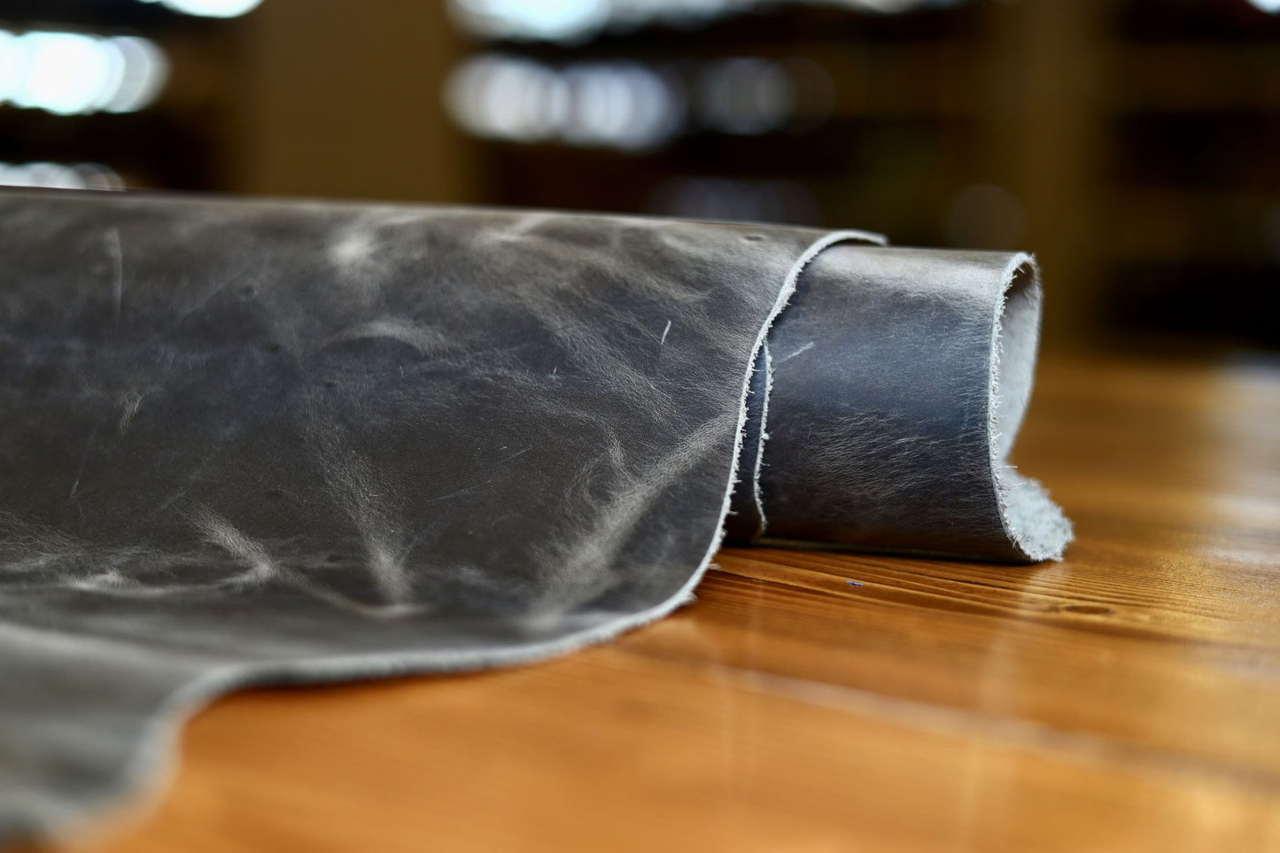 Crazy Horse Gray Calfskin