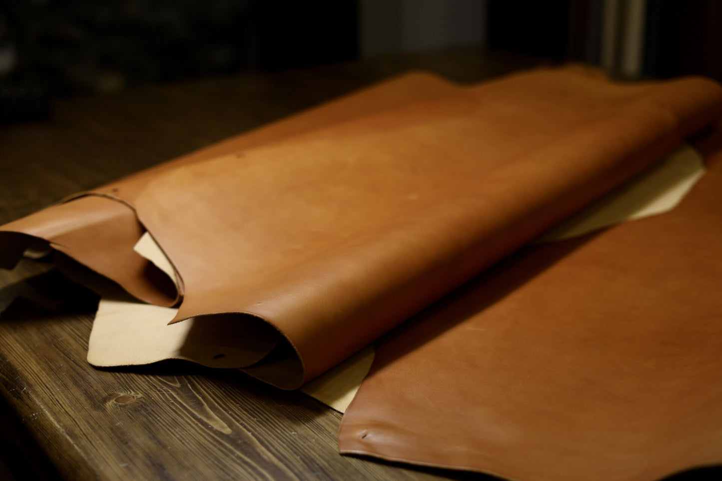 Finished Full Vegetal Cognac Calfskin