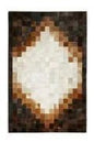 Brown & Cream Natural Calfskin Rug