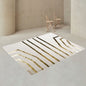 Plush Carpet with White Gold Border