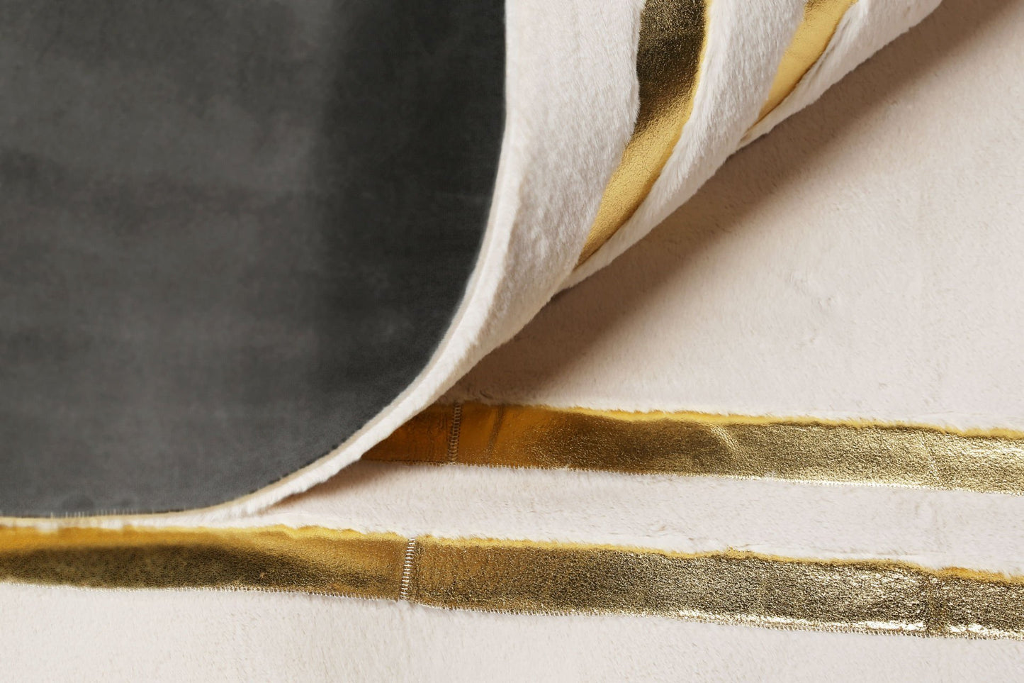 Gold Foil Cream Plush Rug