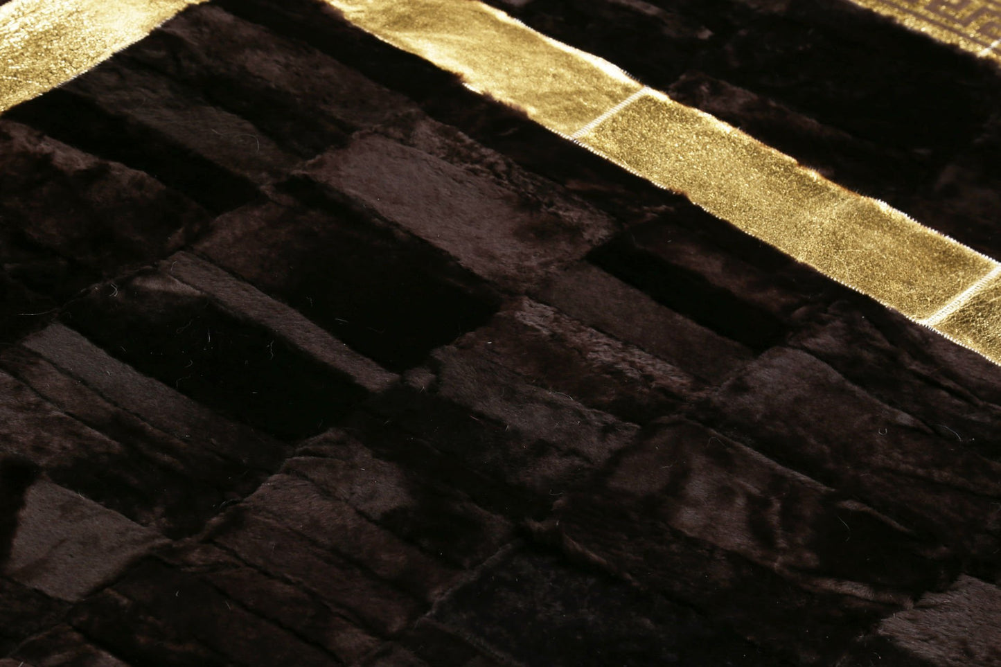 Brown Tuscan Carpet with Gold Foil