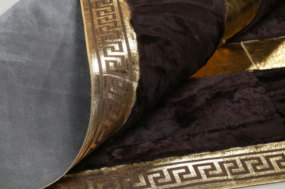 Brown Tuscan Carpet with Gold Foil