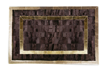 Brown Tuscan Carpet with Gold Foil