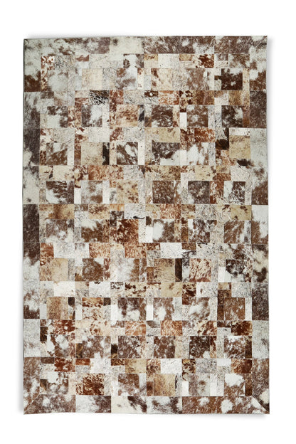 Patchwork Natural Calfskin Rug