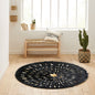 Black Natural Fur Round Rug